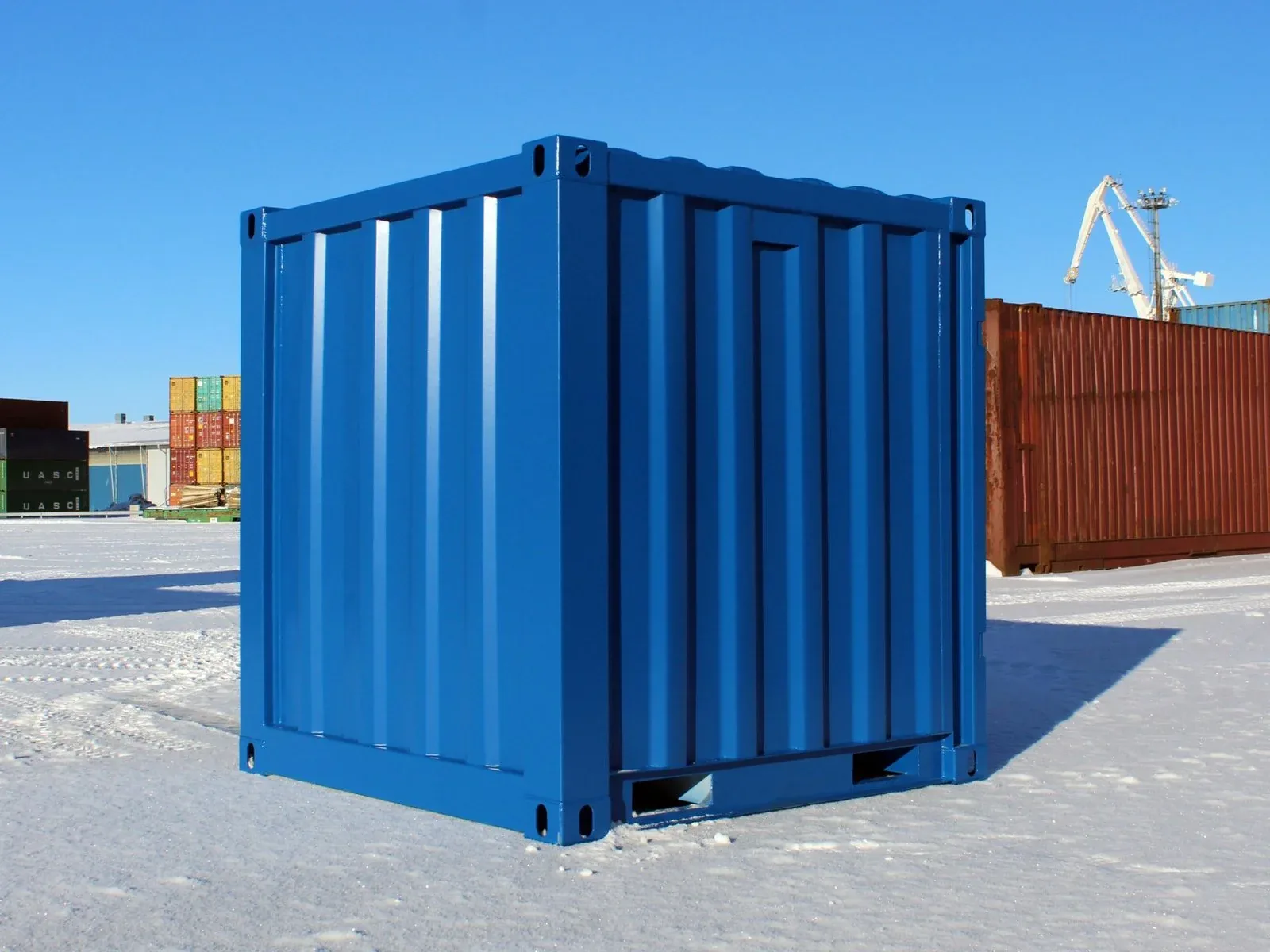 10ft Used Shipping Container – Wind & Watertight Blue