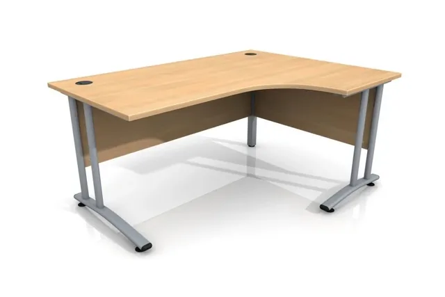 1600mm Site Office Right Hand Curved Desk