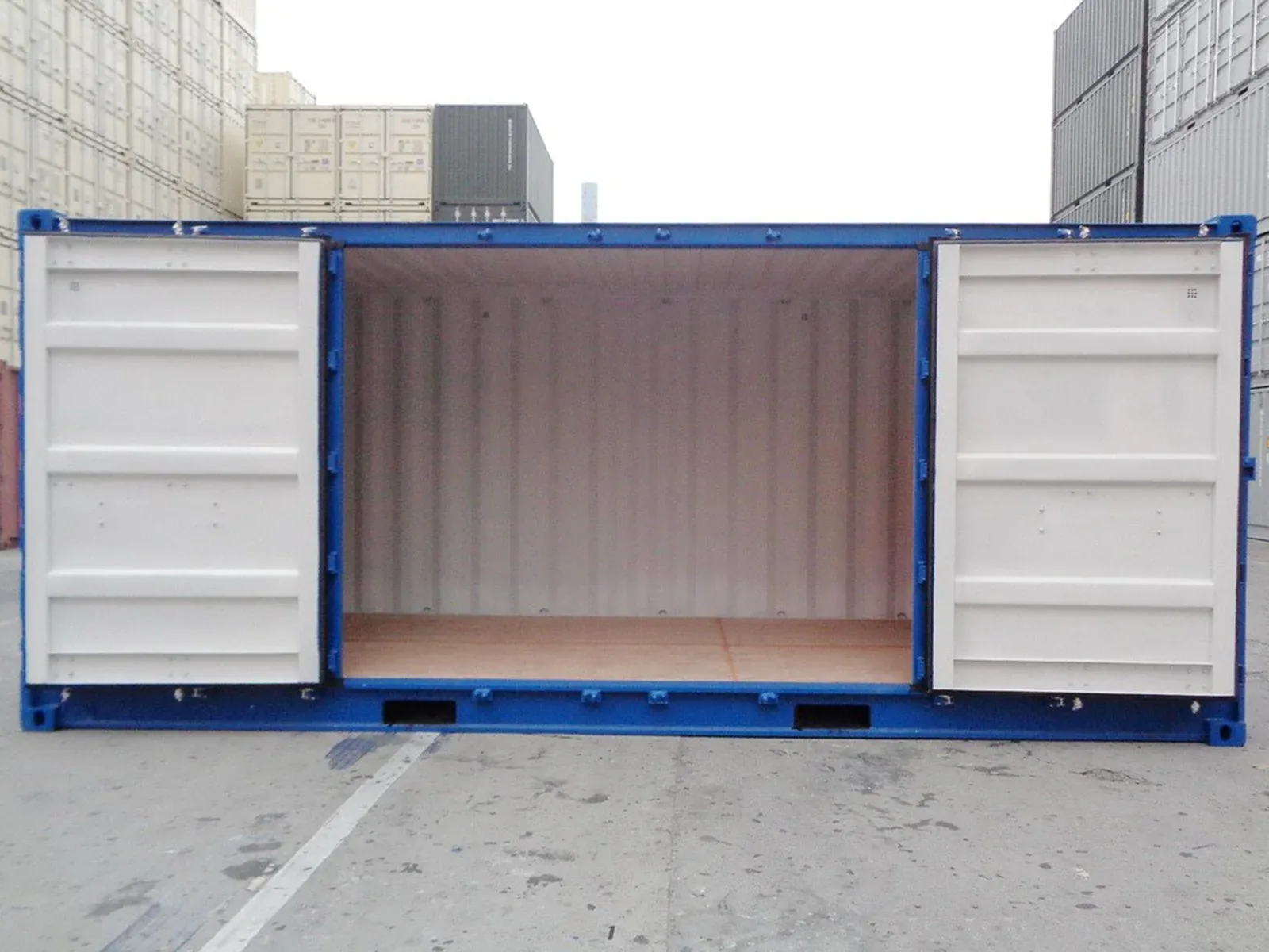 20ft High Cube One-Trip Open Side Container — Blue — New