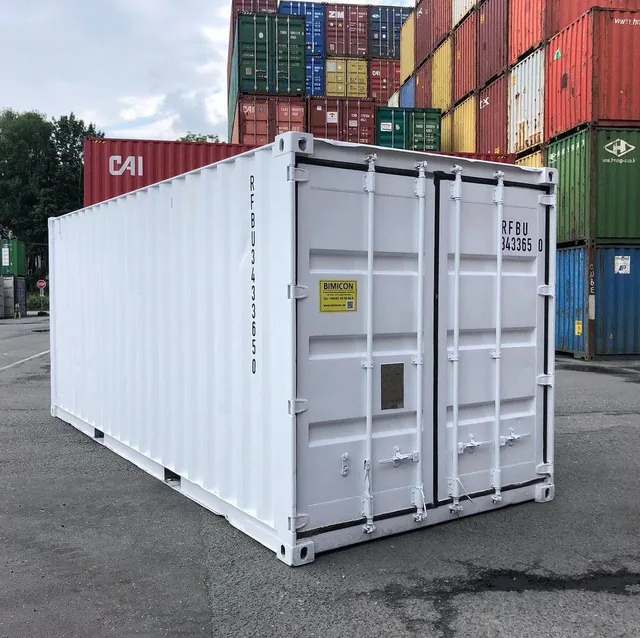 20ft One-Trip Shipping Container – New – White RAL 9003