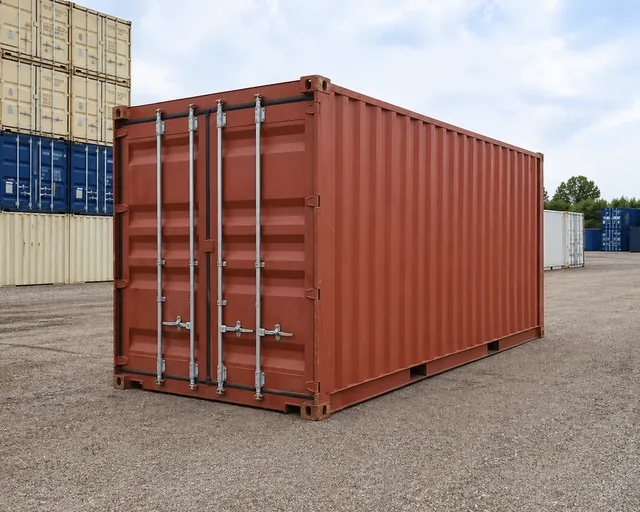 20ft Used Shipping Container – 8ft x 8.5ft – Wind and Watertight – Brick Red