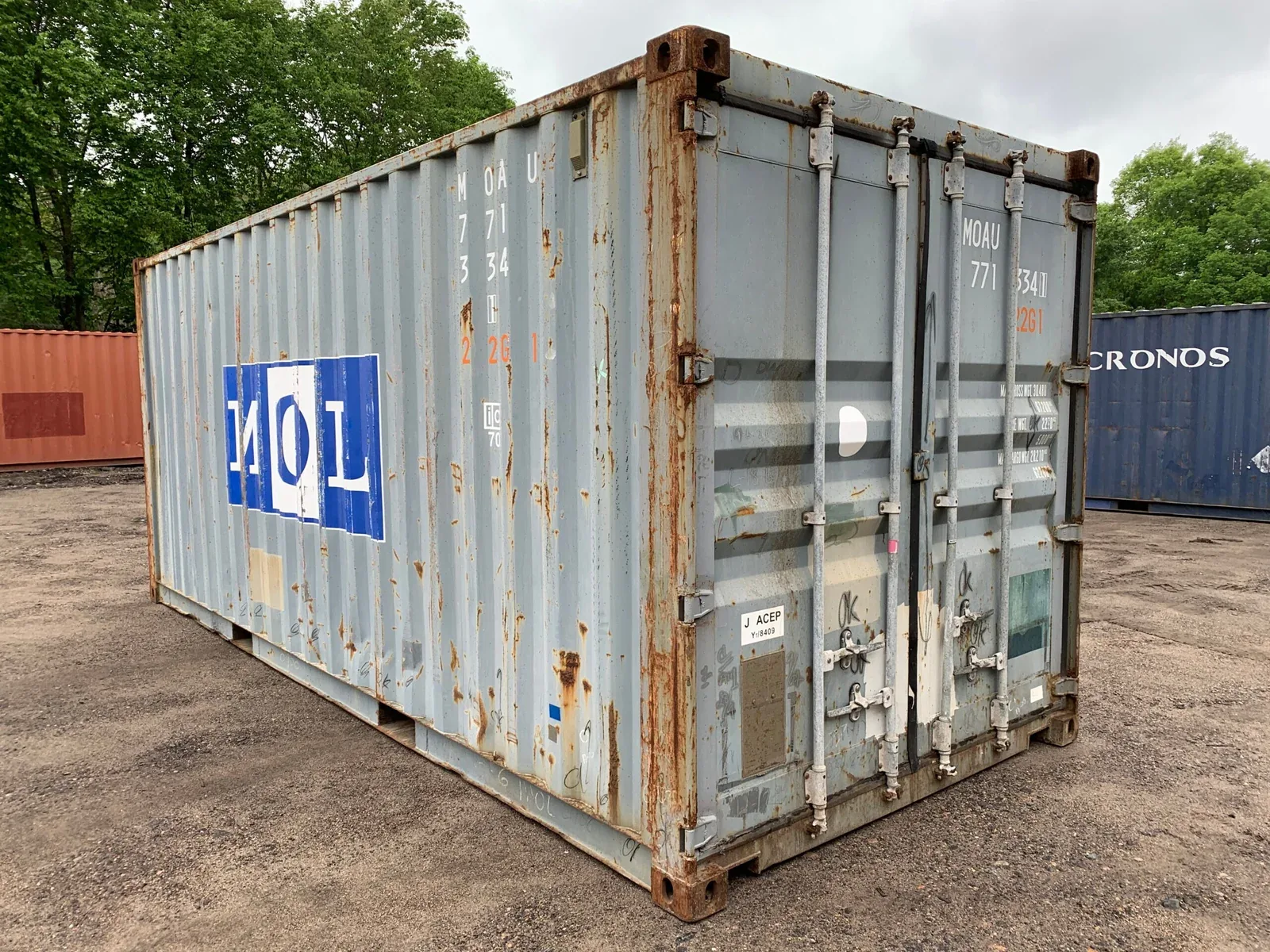 20ft Used Shipping Container – Blue – Wind & Watertight 8.5ft Tall