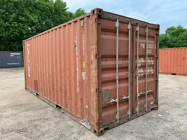 20ft Used Shipping Container — Wind & Watertight — Brick Red