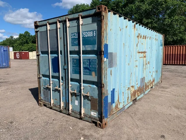 20ft x 8ft x 8.5ft Tall –Used Shipping / Storage Container-Wind and Watertight – Blue