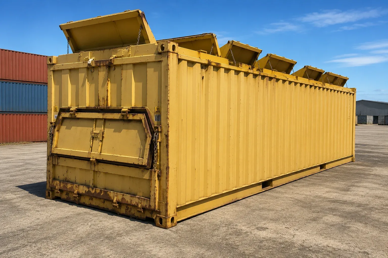 30ft Used Shipping Container Bulk – Wind & Watertight – Yellow