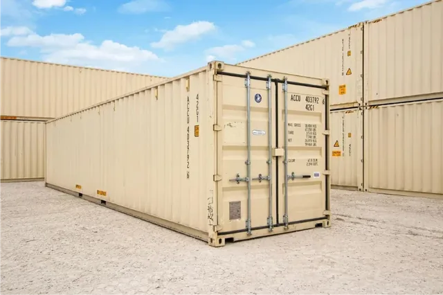 40ft New One-Trip Standard Shipping Container – Beige