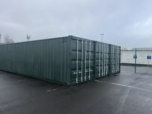 40ft Used High Cube Shipping Containers – Wind and Watertight – Dark Green