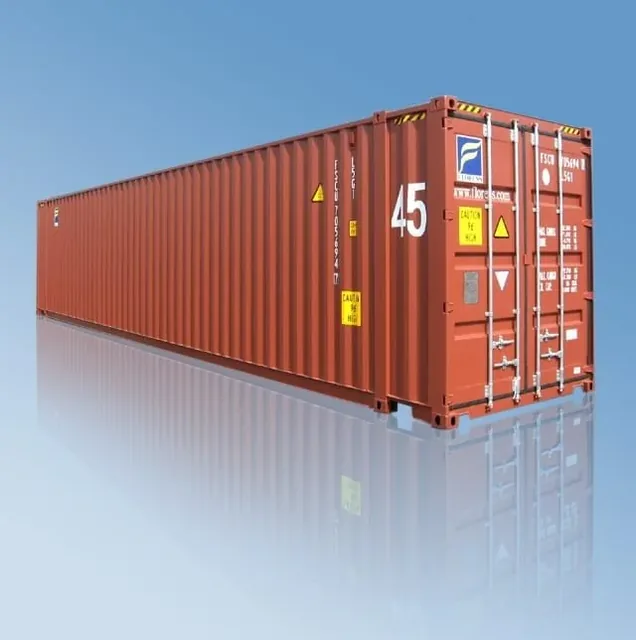 45ft New One-Trip High Cube Shipping Container – Grey