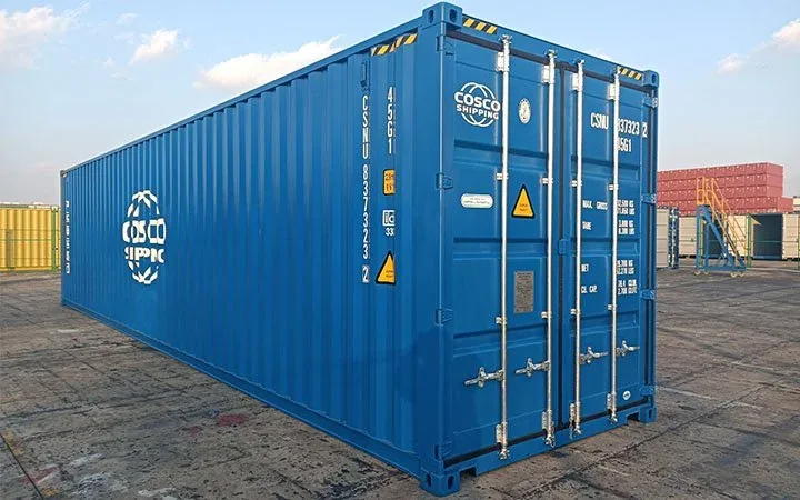 45ft Used High Cube Shipping Container – Wind & Watertight – Blue