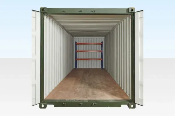 Adjustable, Heavy Duty Three Tier Racking For Rear Of Container